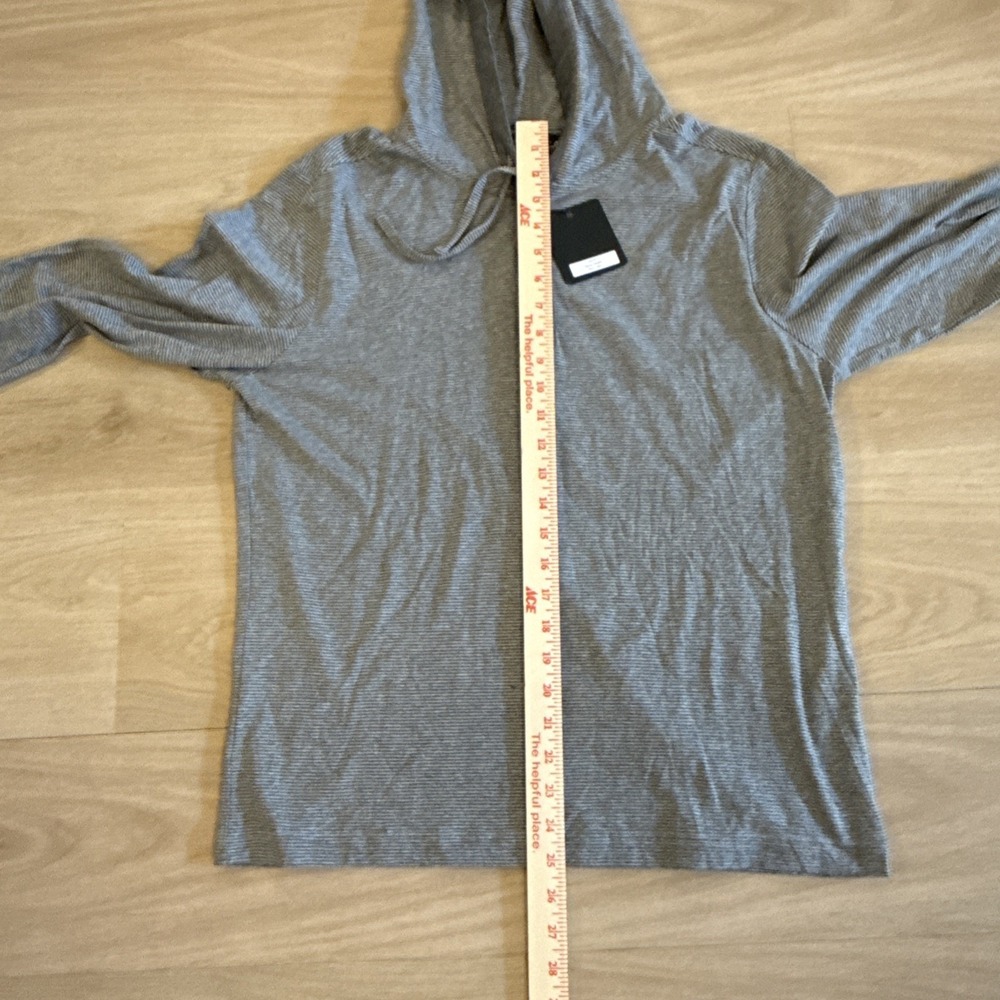 Robert Barakett Montreal Caesar Hoodie Men's M Gray Warm Ash Striped NWT - Picture 7 of 9